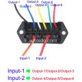 Carte de fusibles à lame de relais auto 12V / 24V 6WAY